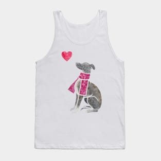 Watercolour Italian Greyhound dog Tank Top